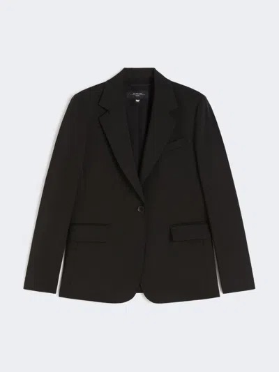 Max Mara Natural Stretch Wool Blazer In Black