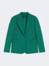 Max Mara Natural Stretch Wool Blazer In Green