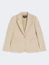 Max Mara Natural Stretch Wool Blazer In Sand