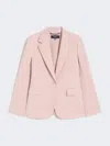 Max Mara Natural Stretch Wool Blazer In White