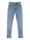 Max Mara Navata Logo-patch Button Jeans In Blue