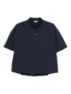 Max Mara Nave Buttoned-collar Polo Top In Blue