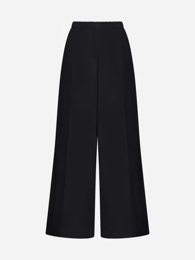 Max Mara Navigli Cotton Trousers In Black