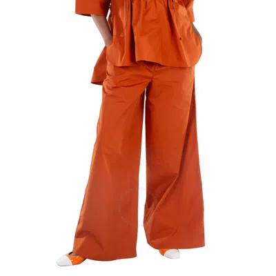 Max Mara Navigli High-rise Cotton Wide-leg Pants In Brown