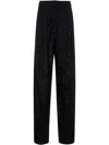 Max Mara Women Navigli Viscose Blend Trouser With Sequins In Black