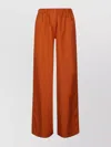 Max Mara Navigli High-rise Cotton Wide-leg Pants In Orange