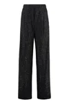 Max Mara Navigli Viscose Blend Trouser With Sequins