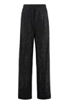 Max Mara Navigli Viscose Blend Trouser With Sequins