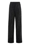 Max Mara Navigli Viscose Blend Trouser With Sequins