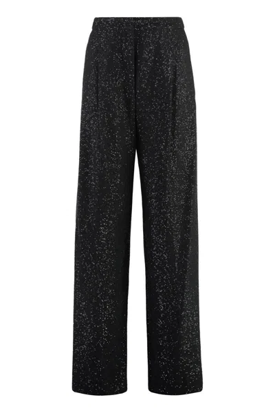 Max Mara Navigli Sequined Trousers In Black