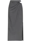 Max Mara Messina Wraparound Skirt In Grey