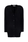 Max Mara Cable Knit V-neck Cardigan Pockets In Navy Blue