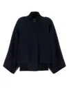 Max Mara Zenone Cashmere Cape Bomber Jacket In Blu Marino
