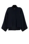 Max Mara Blue Wool Cape In Blue