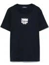 Max Mara Navy Blue Classic Logo T-shirt In Navy Blue