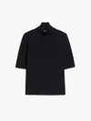 Max Mara Black Turtleneck Sweater In Dark Blue