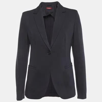 Max Mara Navy Blue Jersey Blazer