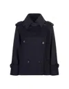 Max Mara Laveno Wool And Cashmere Over Trench Coat In Blue