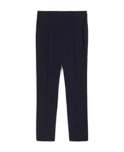 Max Mara Navy Blue Pipe Casual Pants
