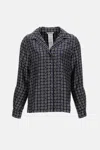 Max Mara Maxmara Mxmdisco Semi Fitted Printed Silk Shirt In Blue