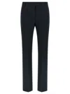 Max Mara Navy Blue Regular Flat Front Pant In Blue