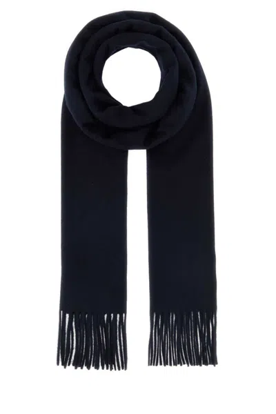 MAX MARA NAVY BLUE SOLID SCARF
