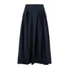 Max Mara Jokey Pleated Water Repellent Taffeta Skirt In Blue