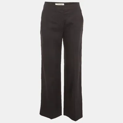 Pre-owned Max Mara Navy Blue Trousers Xs