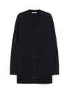 Max Mara Wool Cashmere Cardigan Sequins In Navy Blue