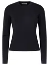 Max Mara Navy Blue Viscose And Wool Sweater In Black