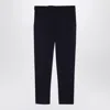 Max Mara Navy Blue Viscose Blend Trousers