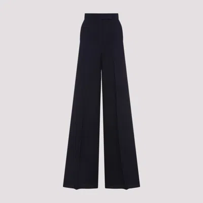MAX MARA NAVY BLUE WIDE LEG PANTS