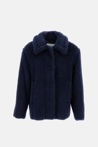 Max Mara Navy Blue Wool Jacket
