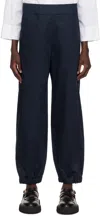 Max Mara Navy Candela Trousers In 14 Ultramarine
