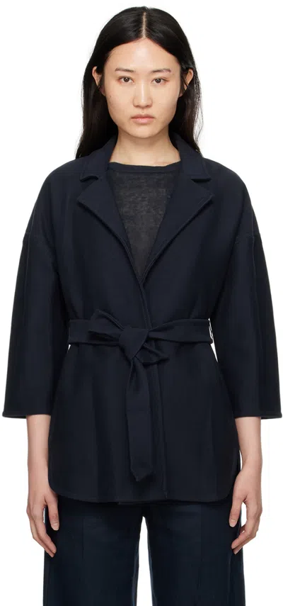 Max Mara Navy Cinese Jacket In 4 Navy