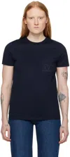 Max Mara Navy Crewneck T-shirt In Blue