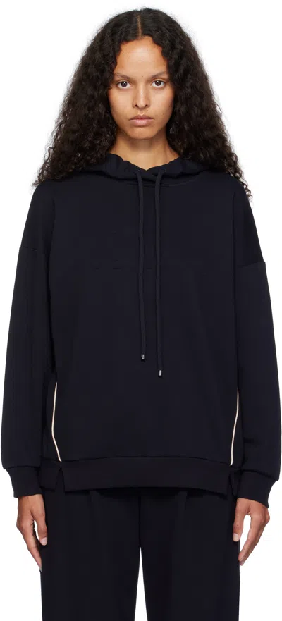 MAX MARA NAVY FLIPPER HOODIE