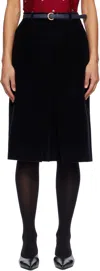 Max Mara Navy Fragore Shorts In Black