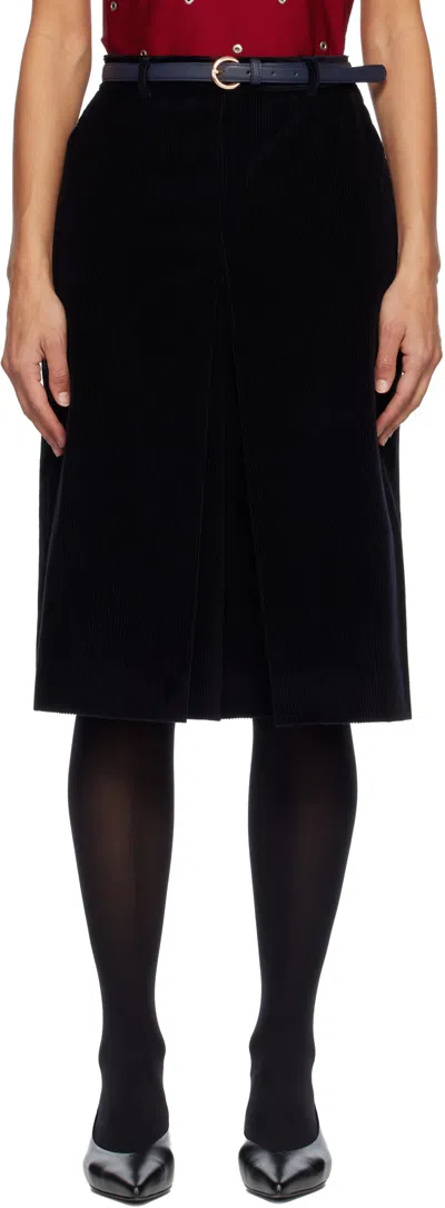 Max Mara Navy Fragore Shorts In Black
