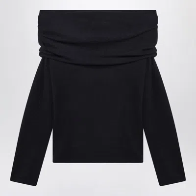 Max Mara Navy Lightweight Sweater In Black