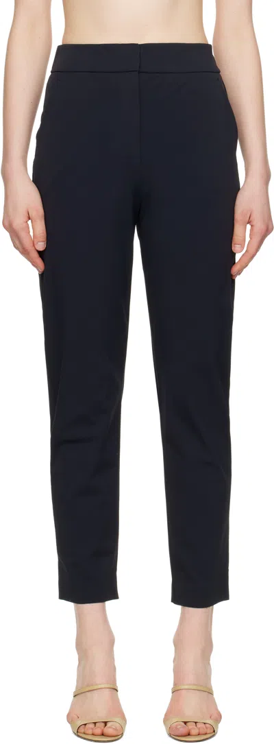 Max Mara Navy Lipari Trousers In 005 Navy