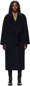 Max Mara Navy Locri Coat In 005 Ultramarine