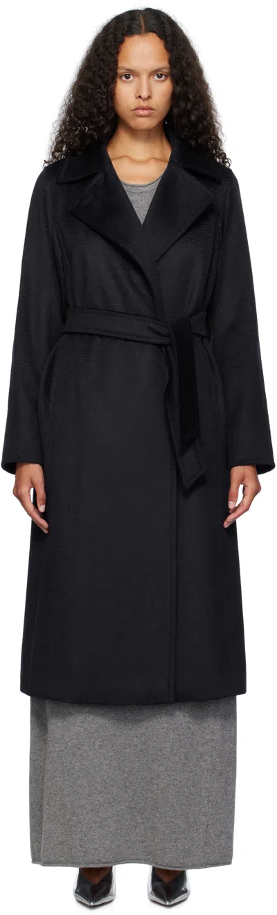 Max Mara Navy Manuela Coat In 003 Ultramarine