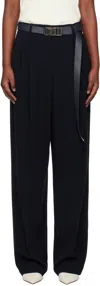 Max Mara Navy Neottia Trousers In 005 Navy