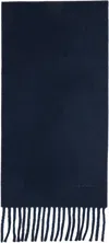 Max Mara Navy Scilli Scarf In Blue