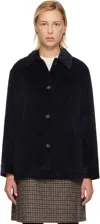 Max Mara Navy Trau Jacket In Blue