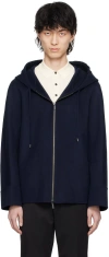 Max Mara Navy Wind Hoodie In 093 Ultramarine