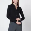 Max Mara Navy Wool-blend Cardigan In Blue