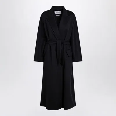 Max Mara Ludmilla Wrap Cashmere Coat With Belt In Black