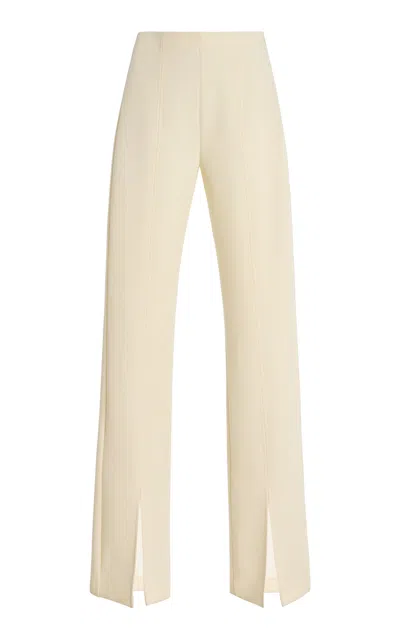 Max Mara Nebbia Wool-blend Split Hem Pants In Multi